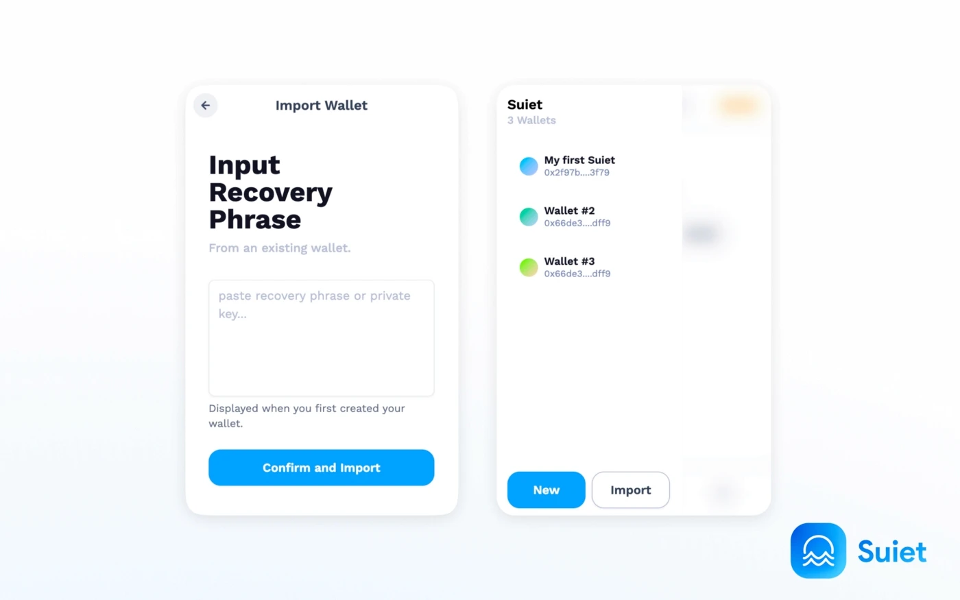 Import an Existing
Wallet